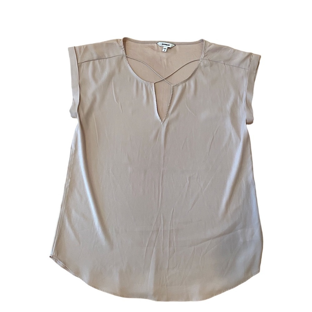 Express Silver-ish Blouse Shirt - Size Large
